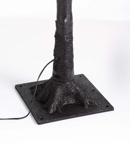 Plow & Hearth Home Accents Indoor Living Indoor/Outdoor Electric Lighted Halloween Black Tree With Orange Leds
