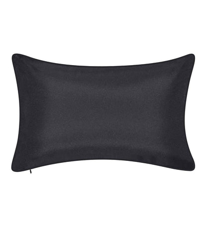 Plow & Hearth Home Accents Indoor Living Indoor/Outdoor Embroidered Dragonfly Lumbar Pillow - Black