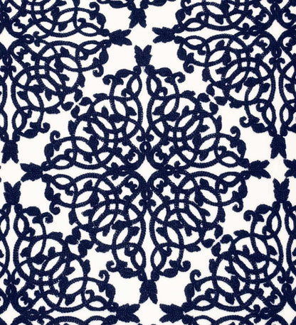 Plow & Hearth Home Accents Indoor Living Indoor/Outdoor Embroidered Lacework Throw Pillow - Black