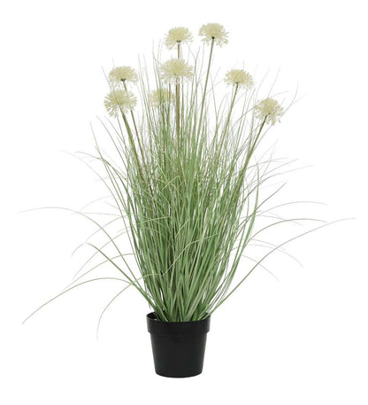 Plow & Hearth Home Accents Indoor Living Indoor/Outdoor Faux Alliums And Grass Potted Plant