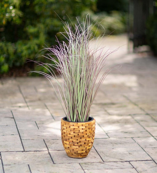 Plow & Hearth Home Accents Indoor Living Indoor/Outdoor Faux Sea Grass Potted Plant