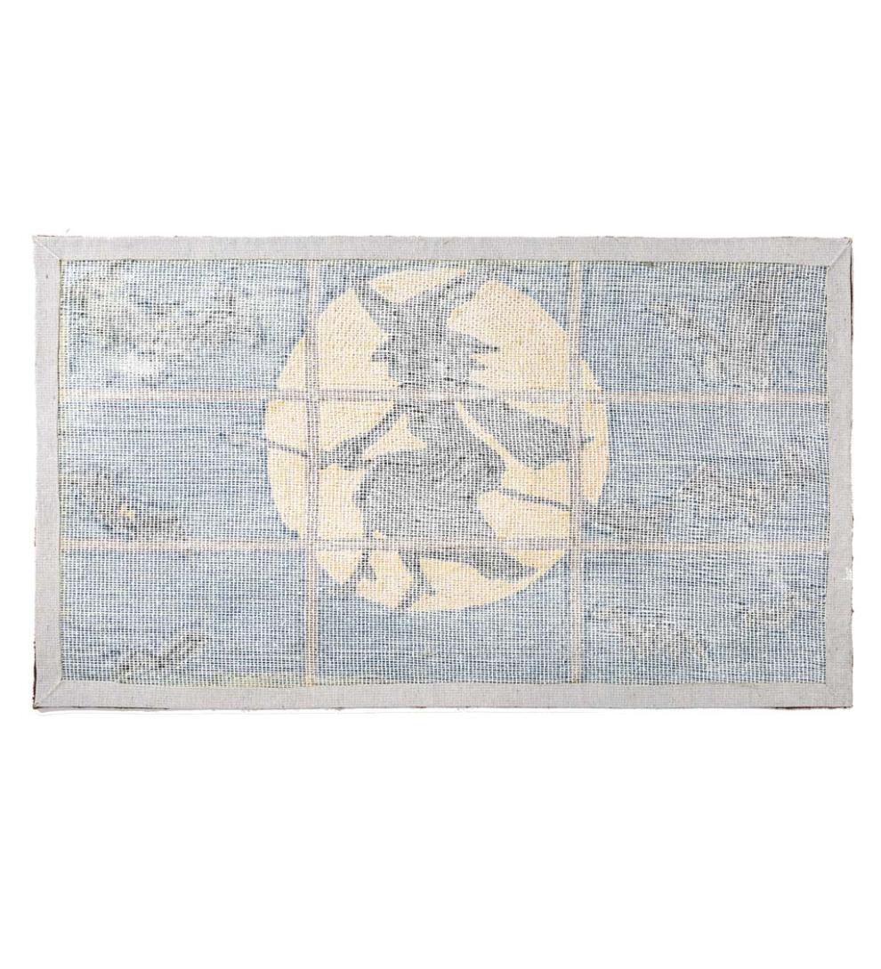 Plow & Hearth Home Accents Indoor Living Indoor/Outdoor Halloween Flying Witch Hooked Accent Rug