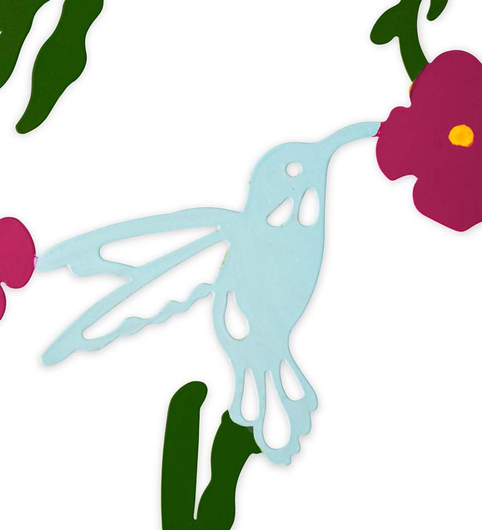 Plow & Hearth Home Accents Indoor Living Indoor/Outdoor Hummingbird And Heart Wall Art