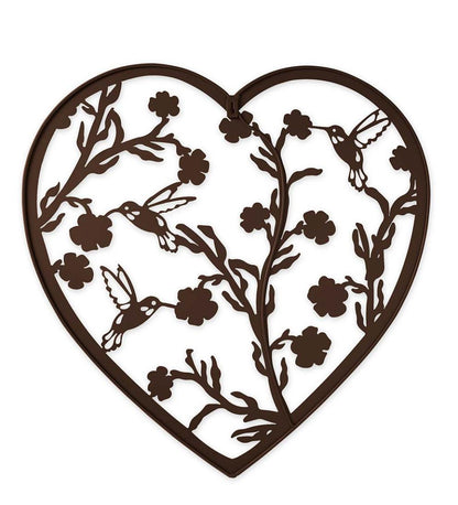Plow & Hearth Home Accents Indoor Living Indoor/Outdoor Hummingbird And Heart Wall Art