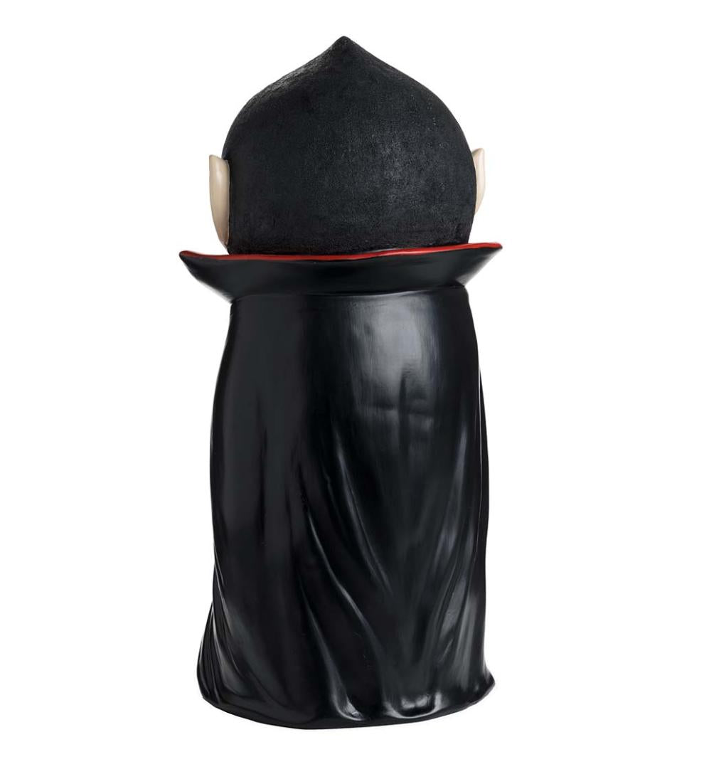 Plow & Hearth Home Accents Indoor Living Indoor/Outdoor Lighted Dracula Shorty Halloween Statue