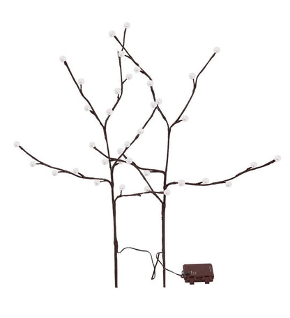 Plow & Hearth Home Accents Indoor Living Indoor/Outdoor Lighted Mini Globe Branches, Set Of 2