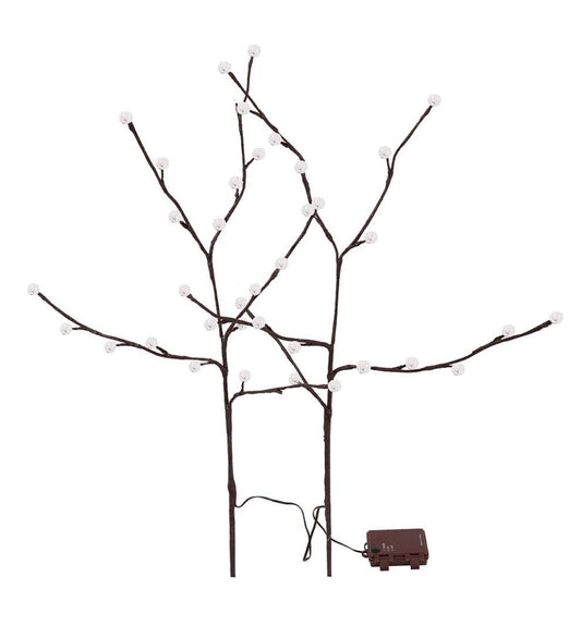 Plow & Hearth Home Accents Indoor Living Indoor/Outdoor Lighted Mini Globe Branches, Set Of 2