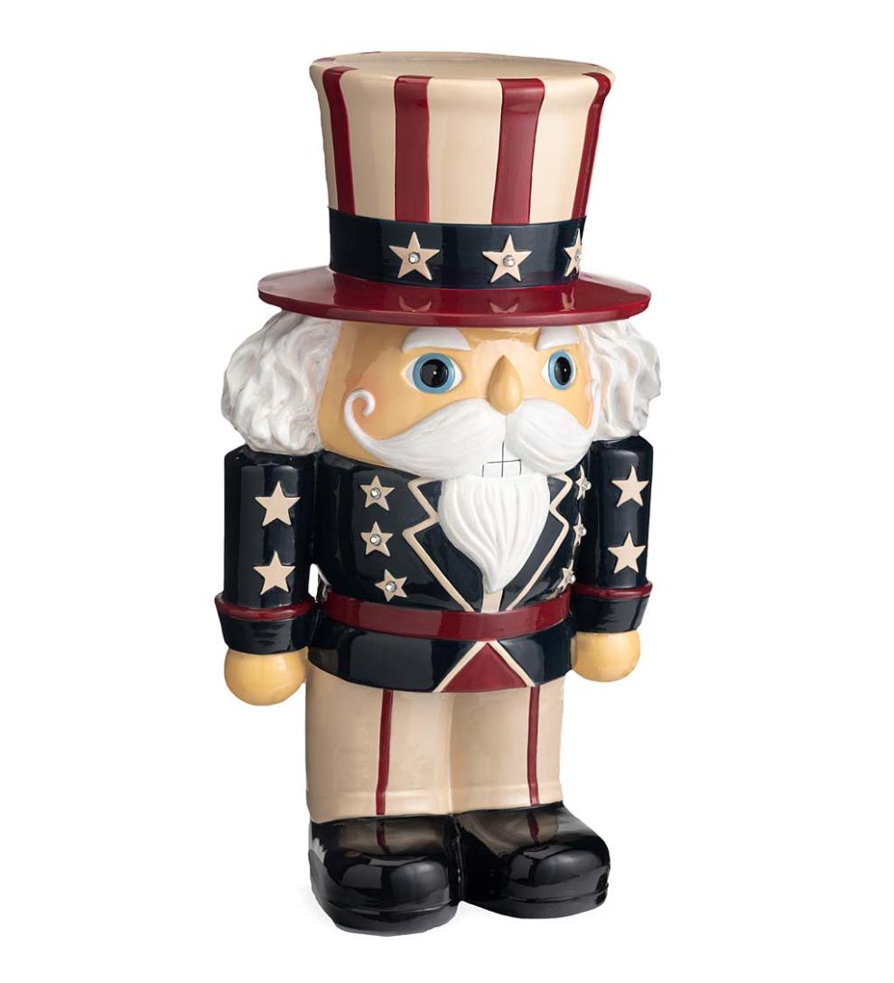 Plow & Hearth Home Accents Indoor Living Indoor/Outdoor Lighted Uncle Sam Shorty Statue