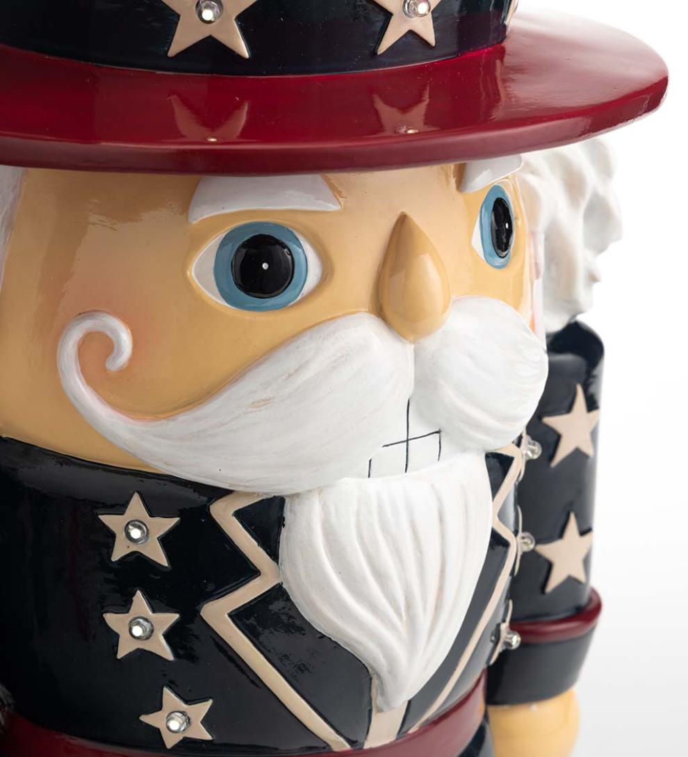 Plow & Hearth Home Accents Indoor Living Indoor/Outdoor Lighted Uncle Sam Shorty Statue
