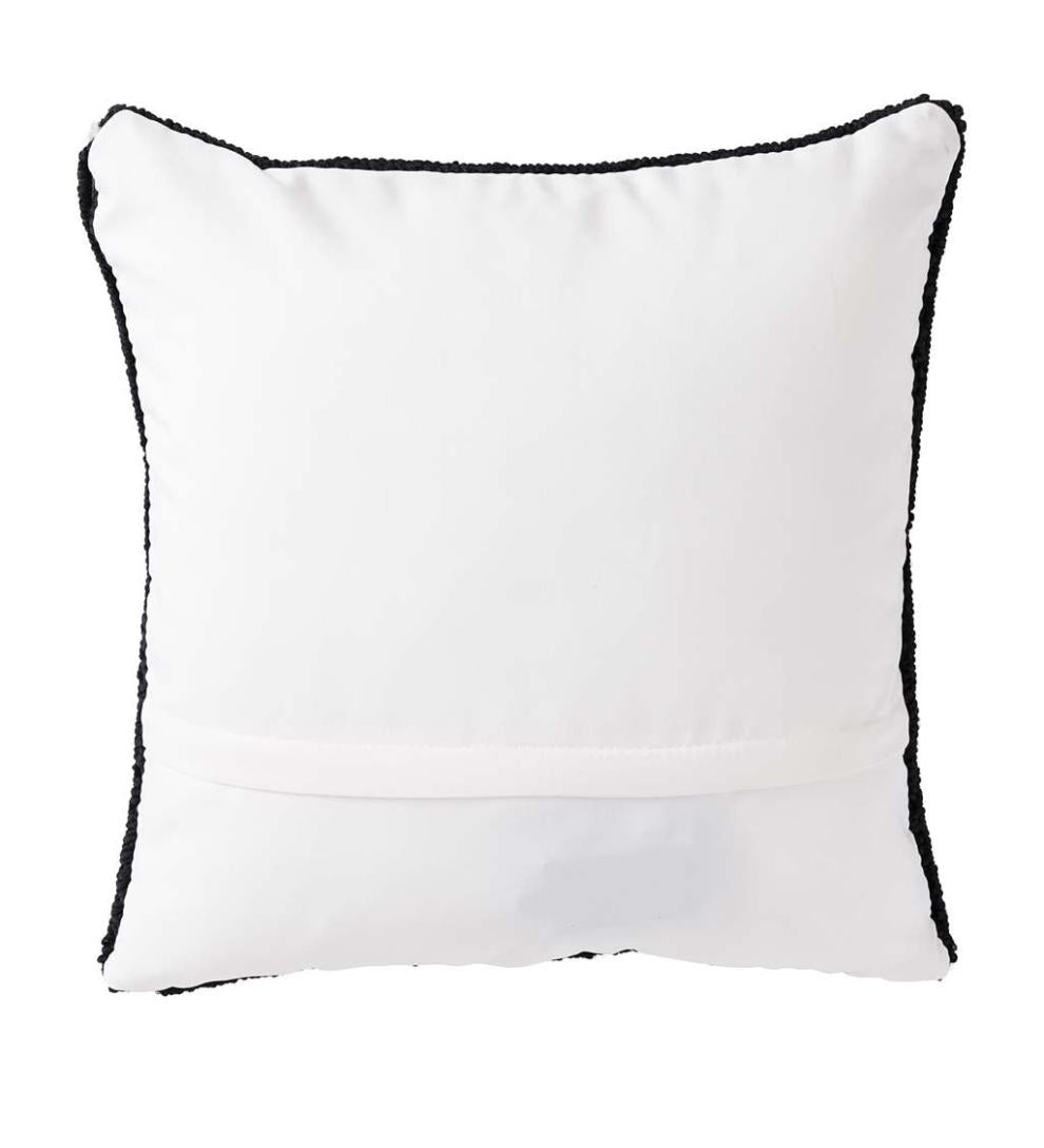 Plow & Hearth Home Accents Indoor Living Indoor/Outdoor Polypropylene Lighted Spider Web Throw Pillow