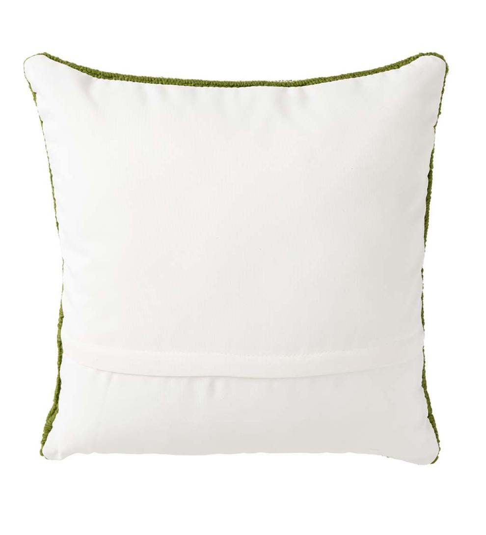 Plow & Hearth Home Accents Indoor Living Indoor/Outdoor Scarecrow Hand Hooked Polypropylene Throw Pillow