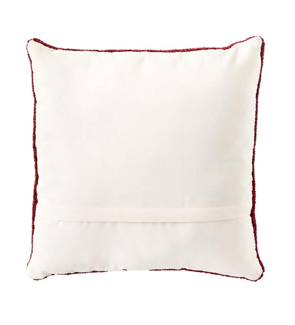 Plow & Hearth Home Accents Indoor Living Indoor/Outdoor Summer Picnic Ant Hooked Polypropylene Throw Pillow