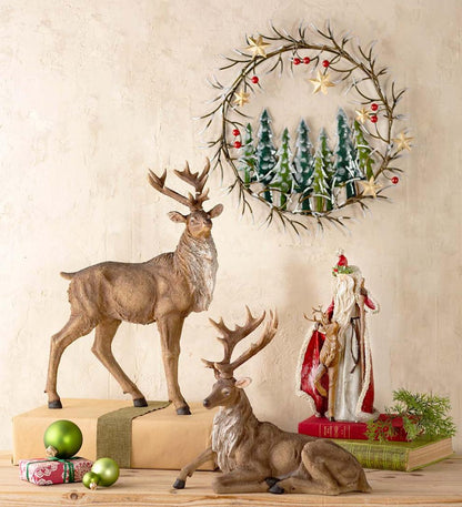 Plow & Hearth Home Accents Indoor Living Lifelike Elk Sculptures