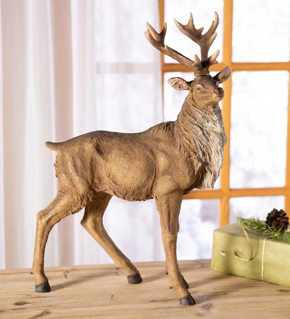 Plow & Hearth Home Accents Indoor Living Lifelike Elk Sculptures