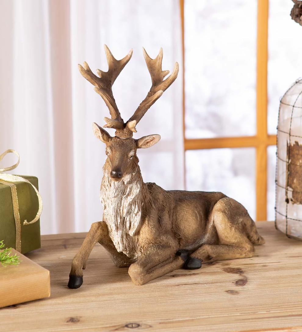 Plow & Hearth Home Accents Indoor Living Lifelike Elk Sculptures