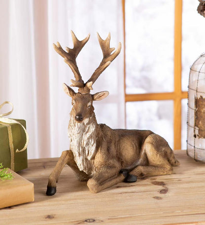 Plow & Hearth Home Accents Indoor Living Lifelike Elk Sculptures