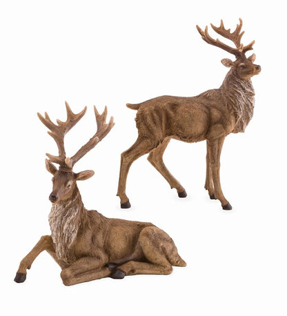 Plow & Hearth Home Accents Indoor Living Lifelike Elk Sculptures