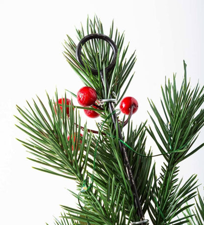 Plow & Hearth Home Accents Indoor Living Lighted Faux Greenery Snowflake Holiday Accent