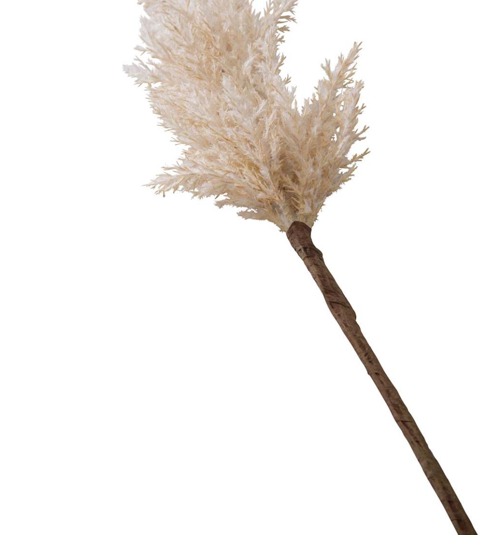 Plow & Hearth Home Accents Indoor Living Lighted Faux Pampas Grass Branches, Set Of 2 - Caramel