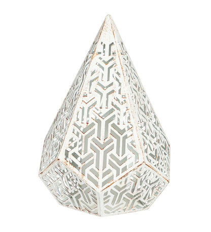 Plow & Hearth Home Accents Indoor Living Lighted Geometric Die Cut Lantern, Large