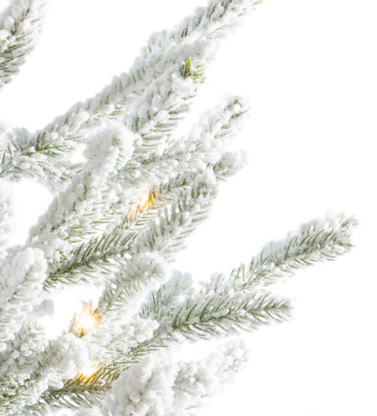 Plow & Hearth Home Accents Indoor Living Lighted Potted Snow-Dusted Norway Spruce