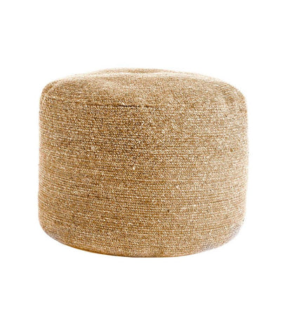Plow & Hearth Home Accents Indoor Living Melia Jute Pouf - Black
