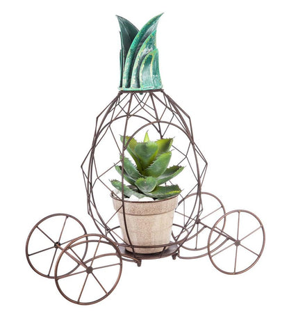 Plow & Hearth Home Accents Indoor Living Metal Pineapple Plant Stand