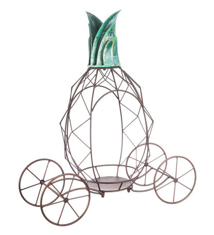 Plow & Hearth Home Accents Indoor Living Metal Pineapple Plant Stand