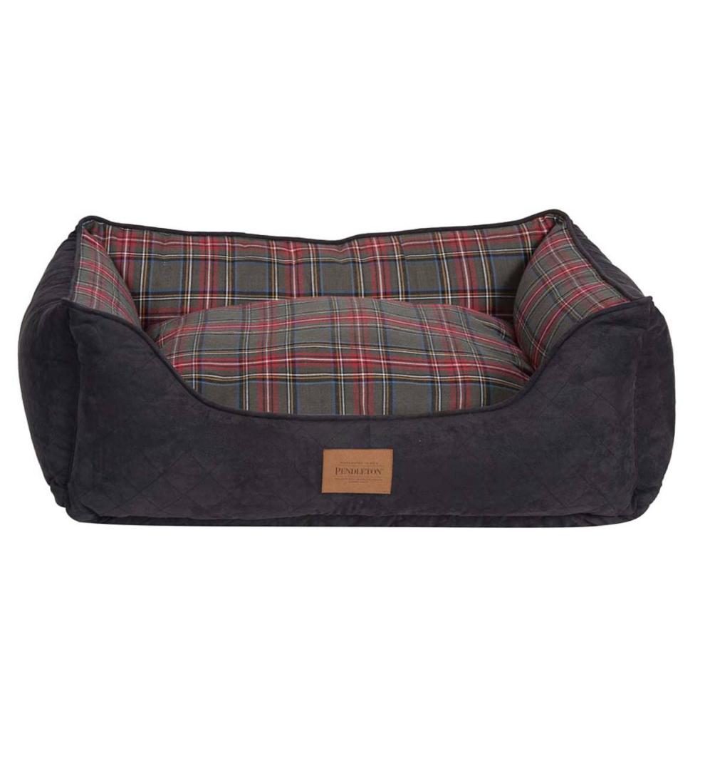 Plow & Hearth Home Accents Indoor Living Pendleton Kuddler Pet Bed In Grey Stewart Plaid