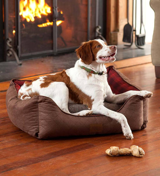 Plow & Hearth Home Accents Indoor Living Pendleton Kuddler Pet Bed In Ombre Plaid