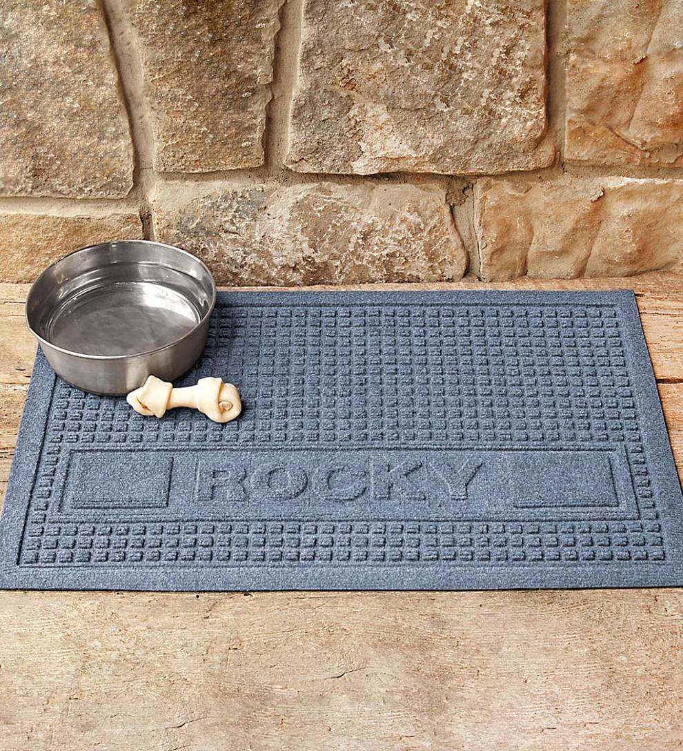 Plow & Hearth Home Accents Indoor Living Personalized Waterhog Squares Pet Doormat