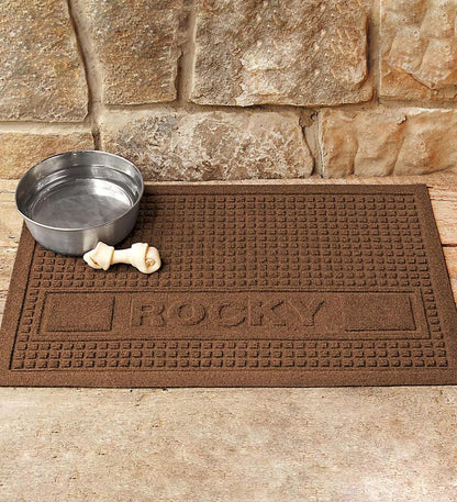 Plow & Hearth Home Accents Indoor Living Personalized Waterhog Squares Pet Doormat