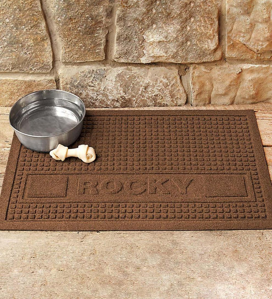 Plow & Hearth Home Accents Indoor Living Personalized Waterhog Squares Pet Doormat