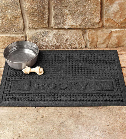 Plow & Hearth Home Accents Indoor Living Personalized Waterhog Squares Pet Doormat