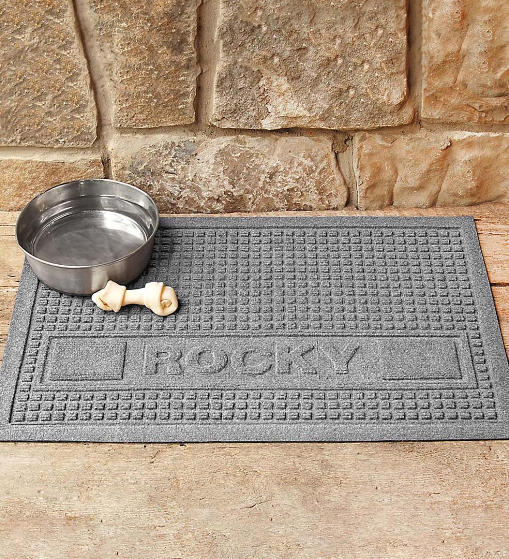 Plow & Hearth Home Accents Indoor Living Personalized Waterhog Squares Pet Doormat