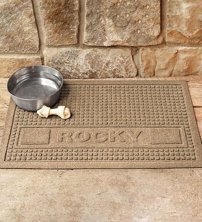 Plow & Hearth Home Accents Indoor Living Personalized Waterhog Squares Pet Doormat