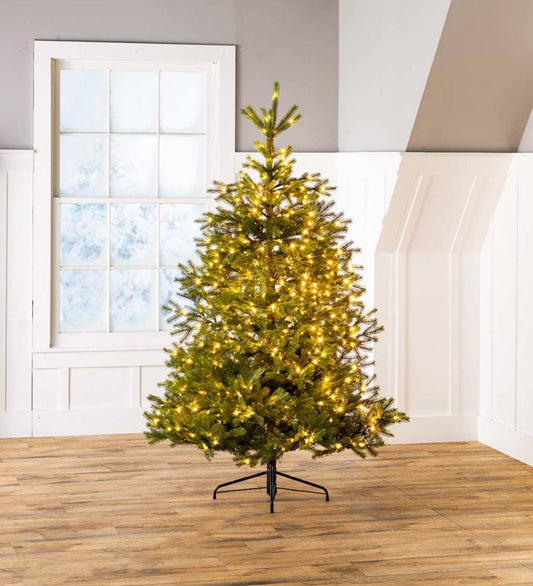 Plow & Hearth Home Accents Indoor Living Pre-Lit Arlberg Fir Christmas Tree With Eight Light Functions