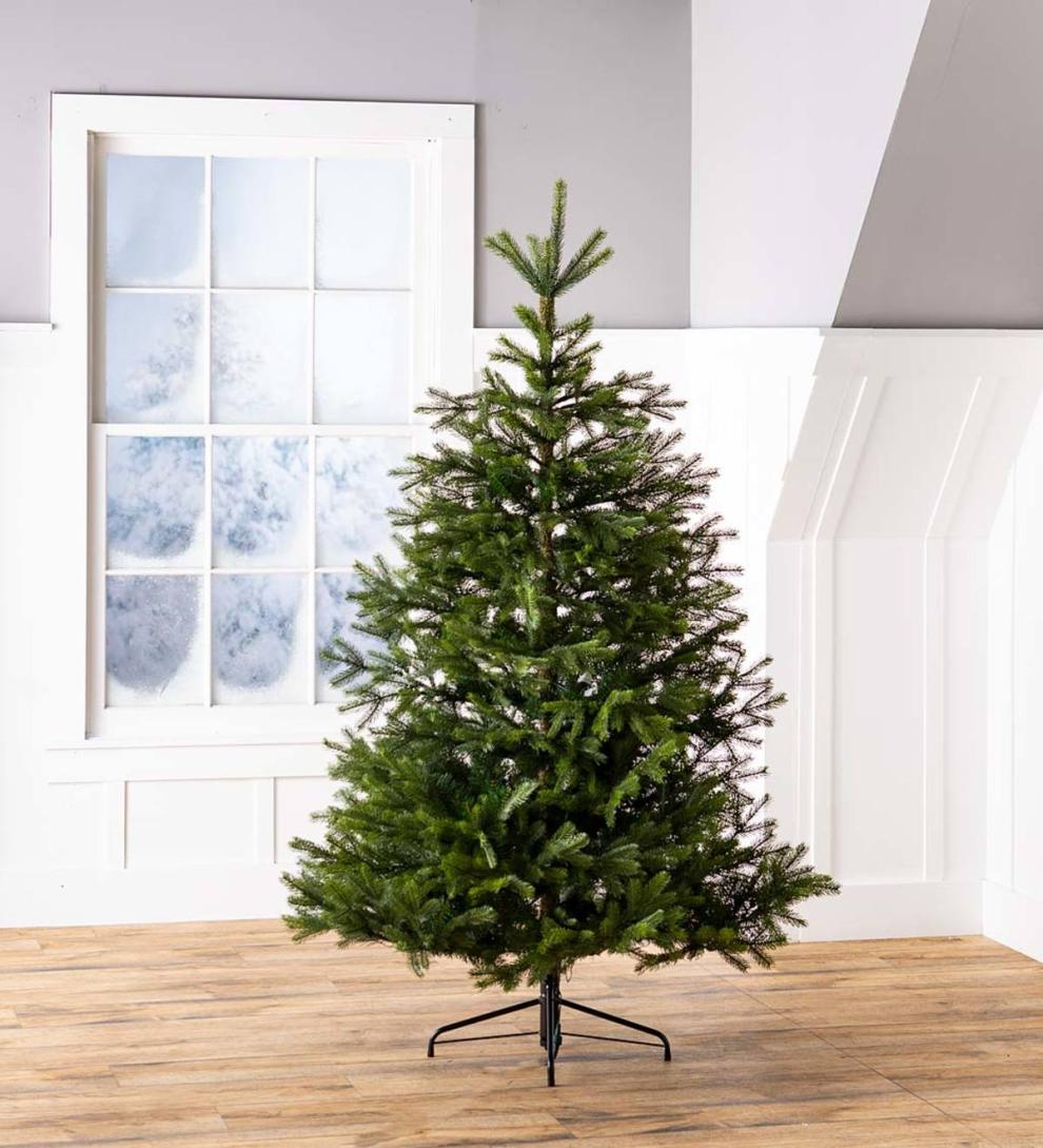 Plow & Hearth Home Accents Indoor Living Pre-Lit Arlberg Fir Christmas Tree With Eight Light Functions