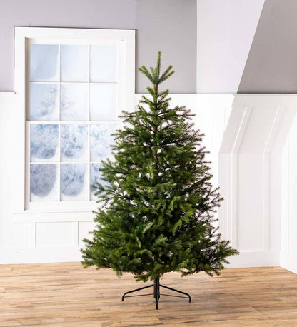 Plow & Hearth Home Accents Indoor Living Pre-Lit Arlberg Fir Christmas Tree With Eight Light Functions
