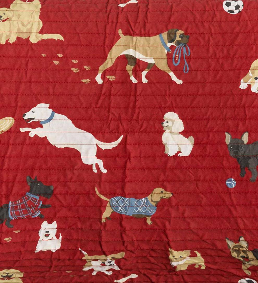 Plow & Hearth Home Accents Indoor Living Protective Pet Sofa Cover, Dog Park Design