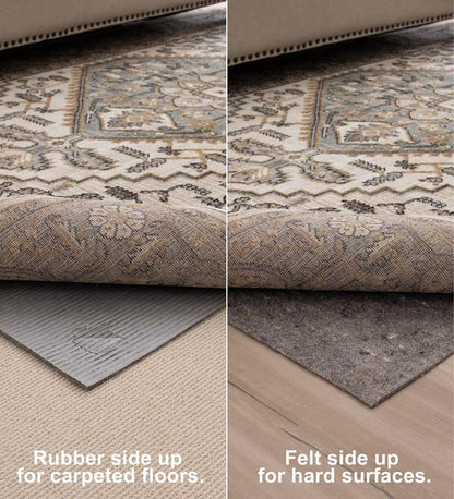 Plow & Hearth Home Accents Indoor Living Recycled Synthetic Fiber All-Surface Pet-Proof Rug Pad