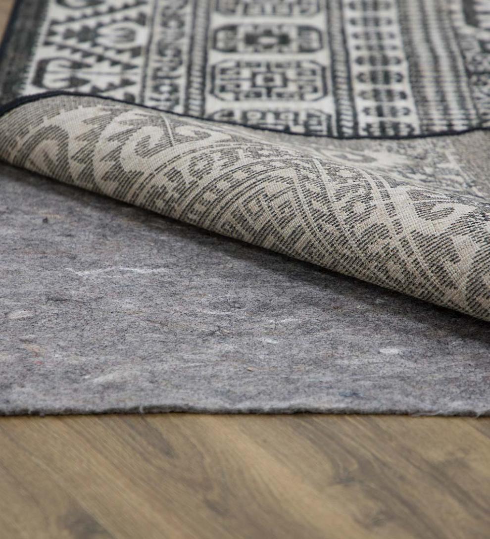 Plow & Hearth Home Accents Indoor Living Recycled Synthetic Fiber All-Surface Pet-Proof Rug Pad