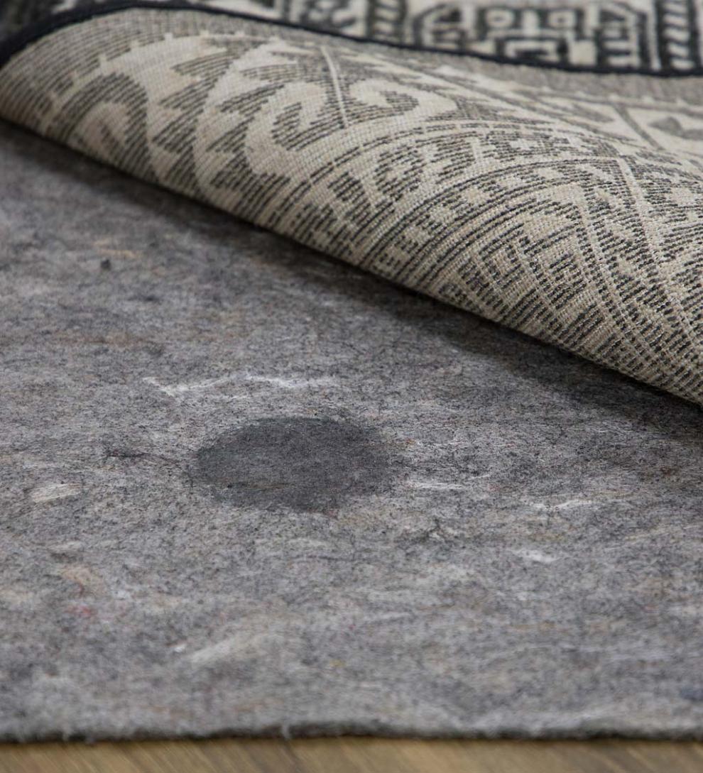 Plow & Hearth Home Accents Indoor Living Recycled Synthetic Fiber All-Surface Pet-Proof Rug Pad