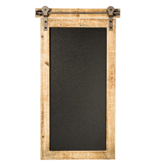 Plow & Hearth Home Accents Indoor Living Rustic Barn Door Chalk Board Message Center