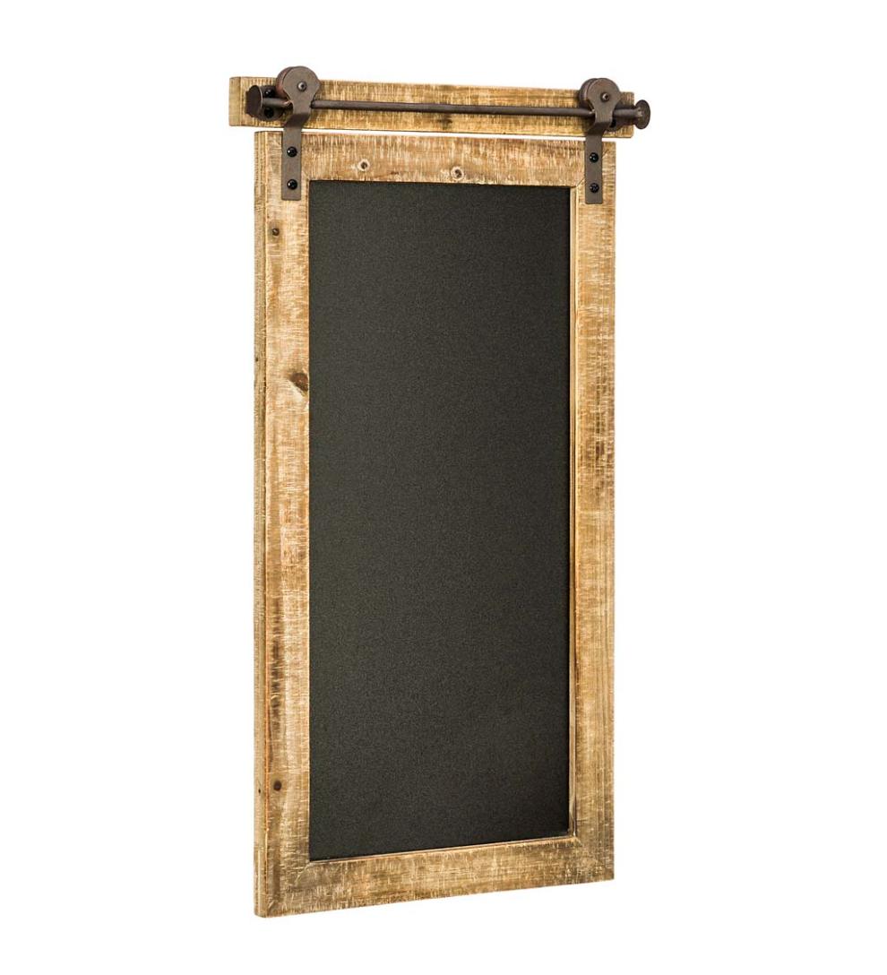 Plow & Hearth Home Accents Indoor Living Rustic Barn Door Chalk Board Message Center