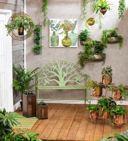 Plow & Hearth Home Accents Indoor Living Rustic Metal Wall Planters, Set Of 3