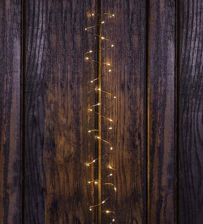 Plow & Hearth Home Accents Indoor Living String Lights With 60 Warm White Leds On Copper Wire