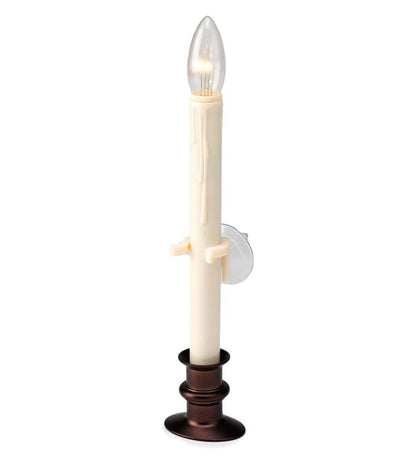 Plow & Hearth Home Accents Indoor Living Suction Cup Window Candle Set With Timer And Remote