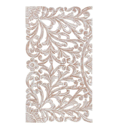 Plow & Hearth Home Accents Indoor Living Three Panel White Washed Floral Wall Art