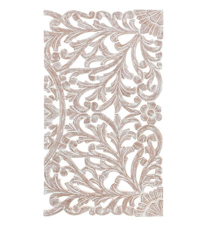 Plow & Hearth Home Accents Indoor Living Three Panel White Washed Floral Wall Art